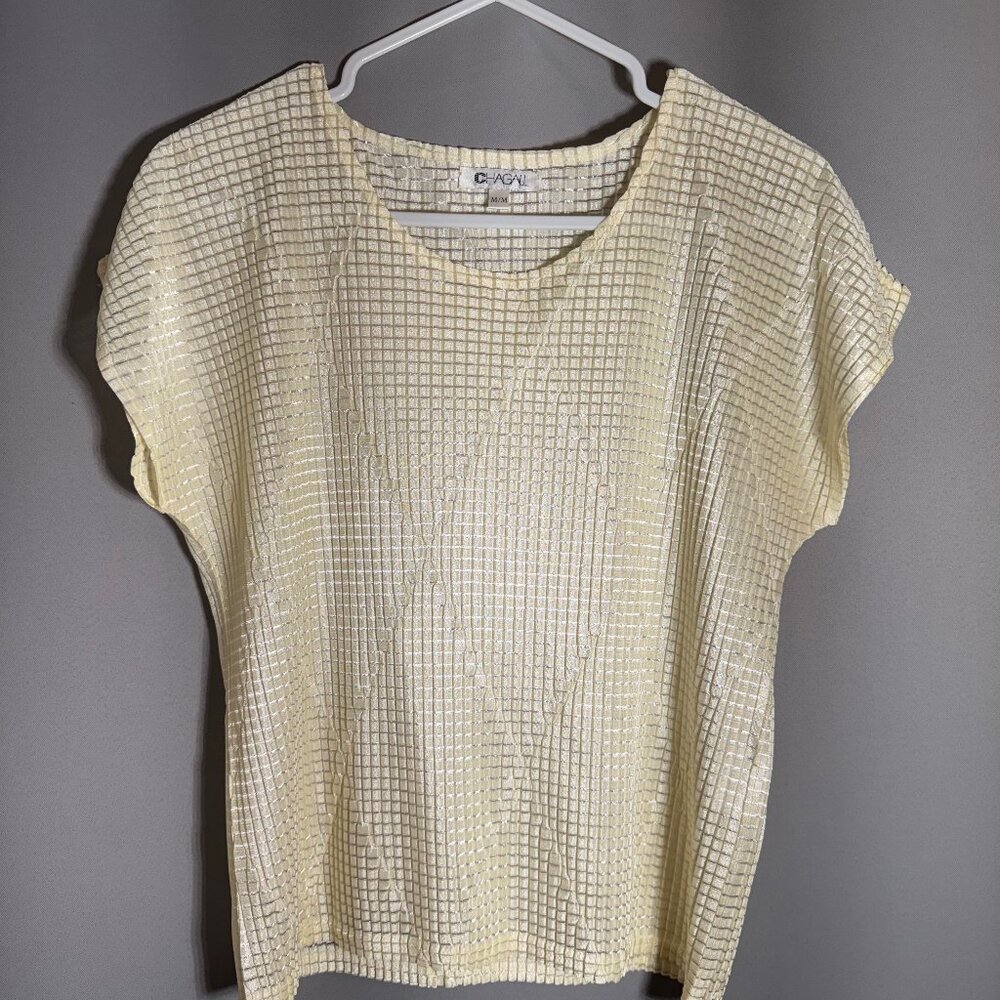 Chagall Cream Shirt, Womens Size Medium
